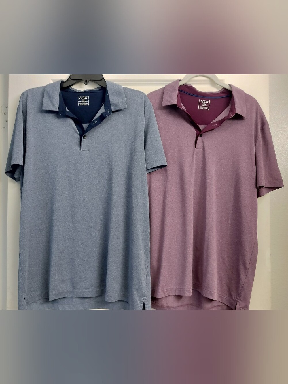 Apt 9 Men's Large Short Sleeve Polo Shirts Lot of 2